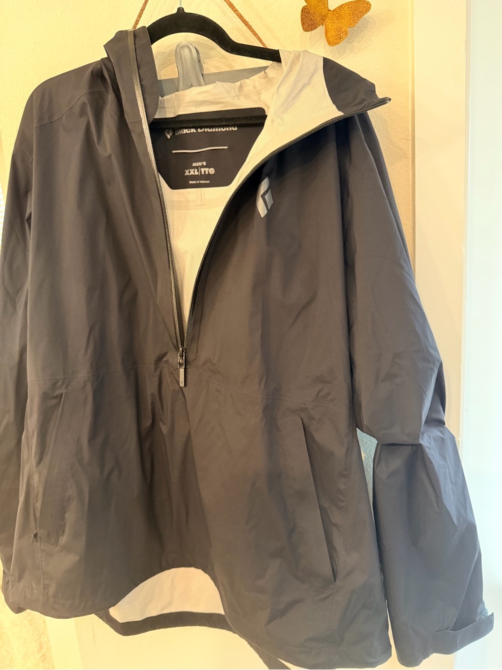 Black Diamond Men's Gray Hooded Performance Jacket